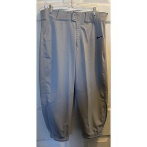 New Nike Vapor Select High Baseball Pants Gray /Black Bq6432- 052 Men's Size Lg